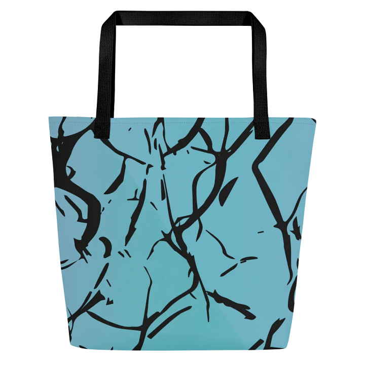 Blue Enigma/All-Over Print Large Tote Bag w/ Pocket by Sublicolor product image (2)