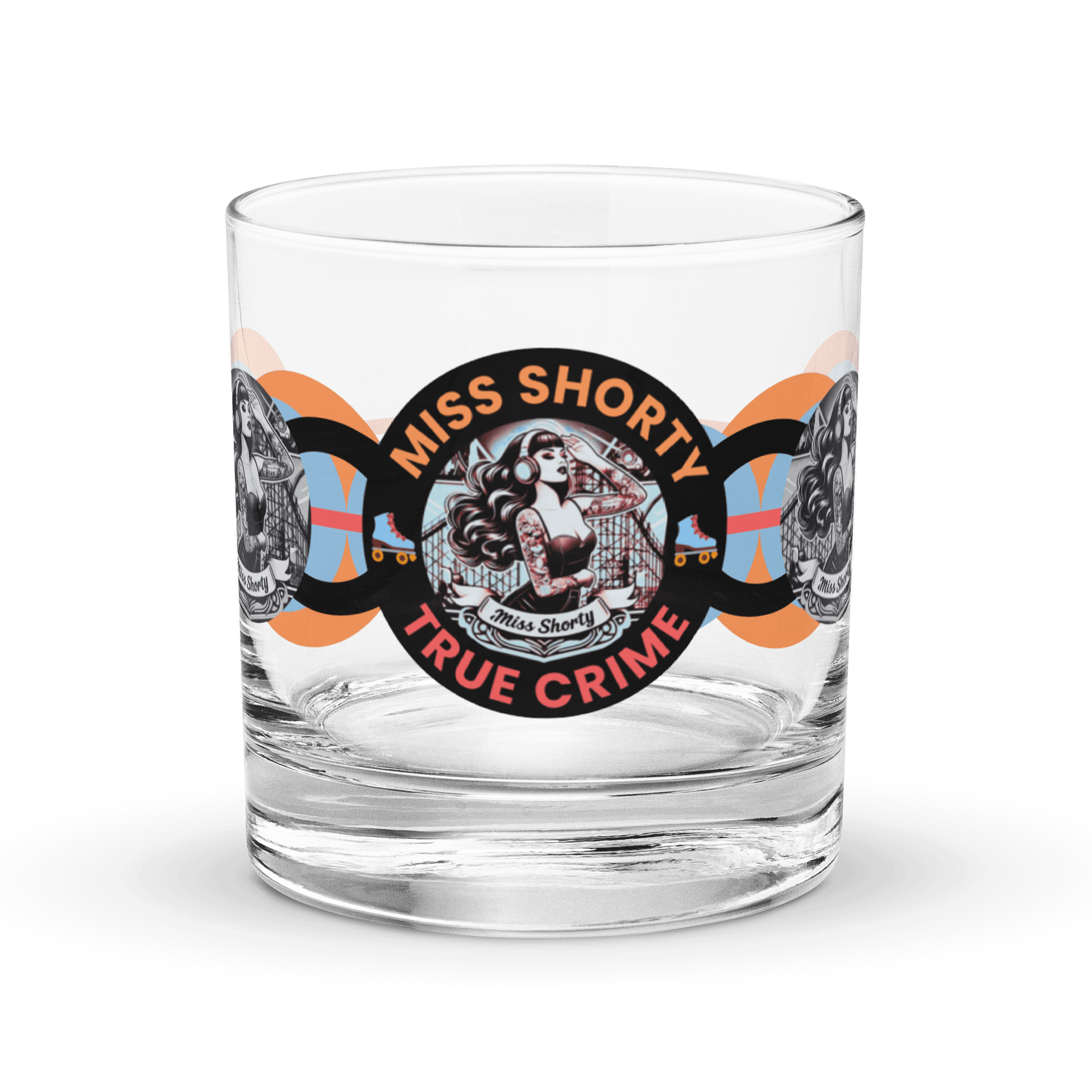 Miss Shorty True Crime Rocks Glass product image (1)