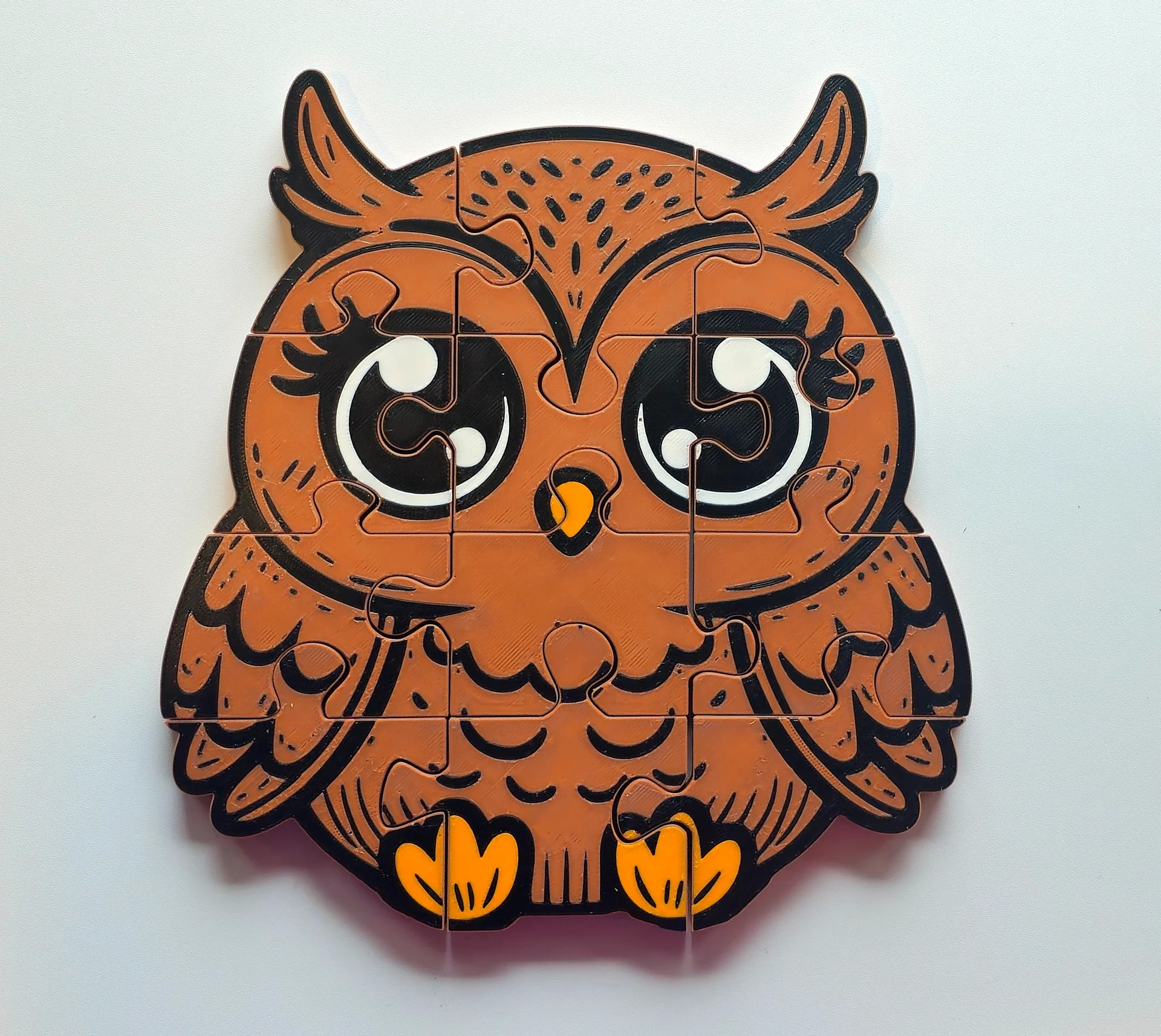 Owl 3D Printed Jigsaw Puzzle – A Clever Challenge in Every Piece! product image (1)