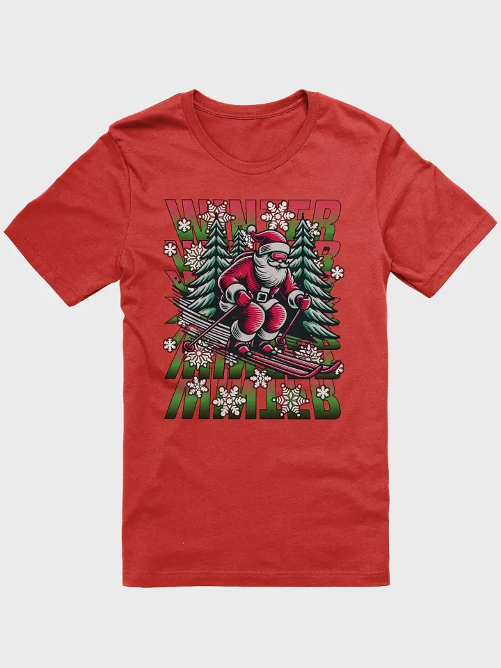 Winter Santa Skiing Adventure T-Shirt product image (1)