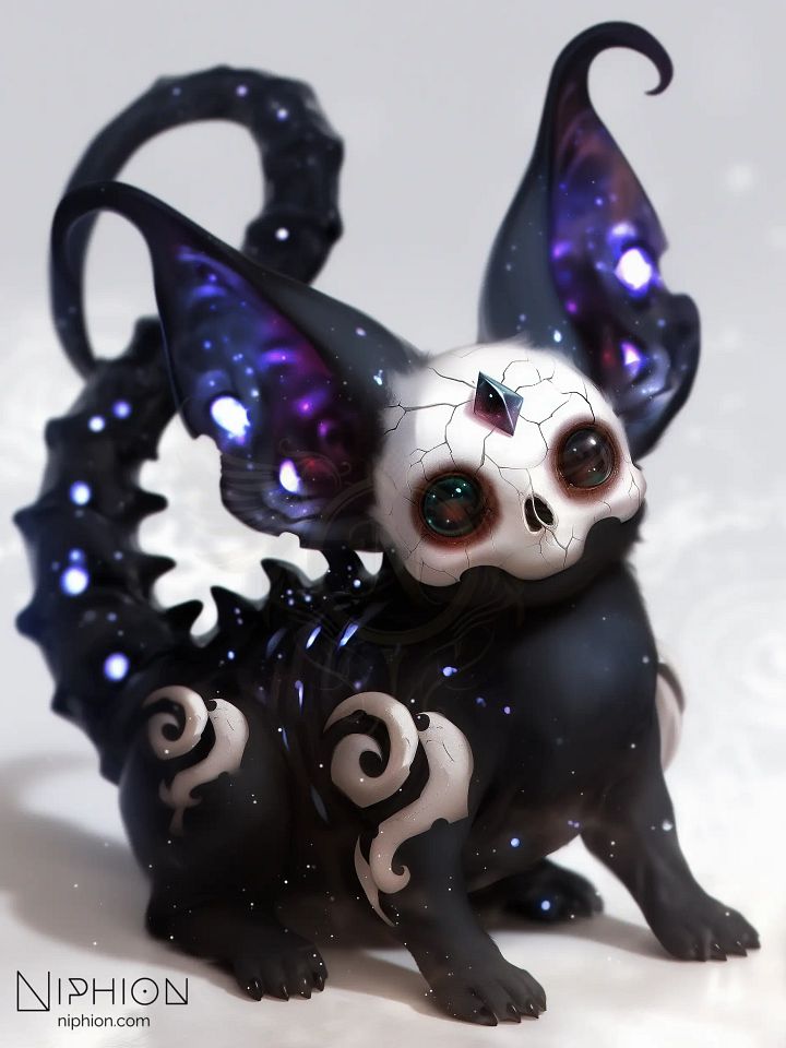 Necrocritter #2 – Exclusive Digital Art | Cute Skeleton Fantasy Creature product image (1)