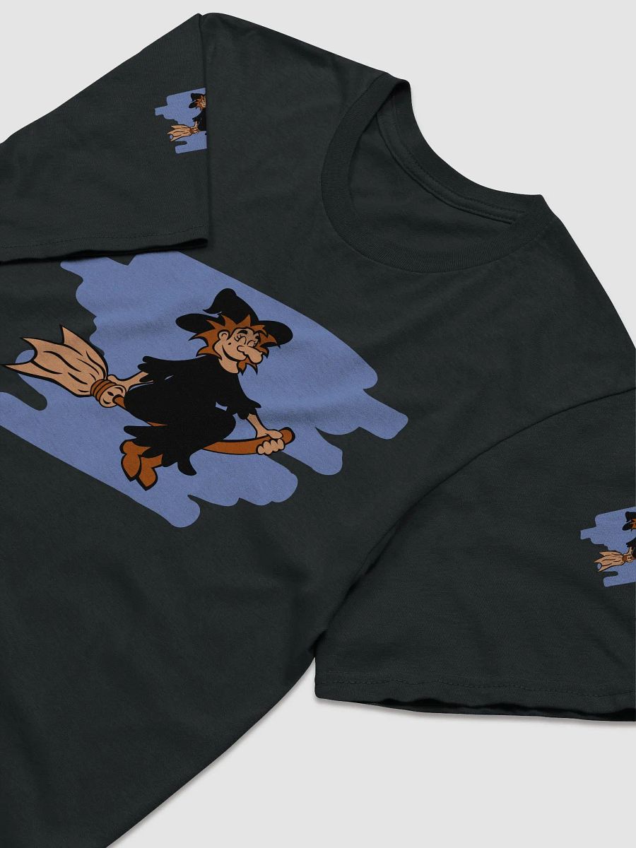 Witch Riding a Broom Halloween Tee product image (4)