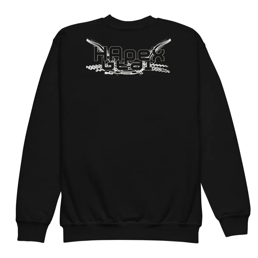 Youth Crew Neck Sweatshirt - Black HApex Gear Black Logo product image (5)