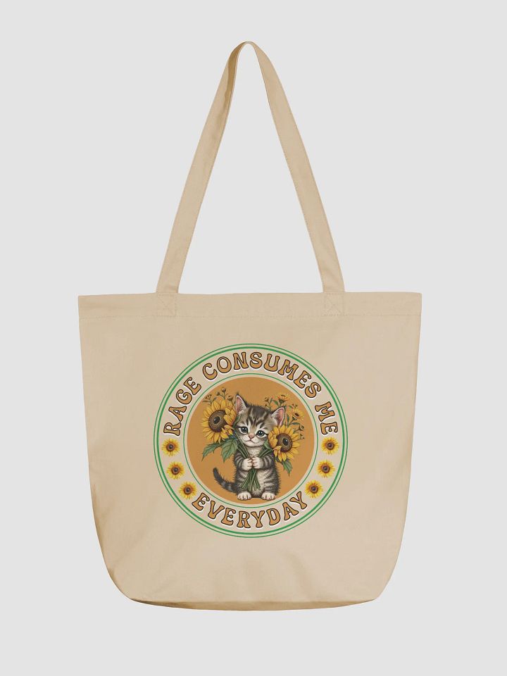 Rage Consumes Me Everyday Cat And Sunflower Tote Bag product image (5)