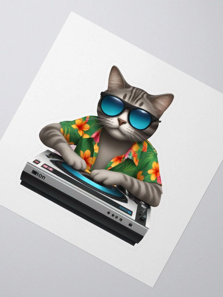 Cat DJ Sticker product image (2)