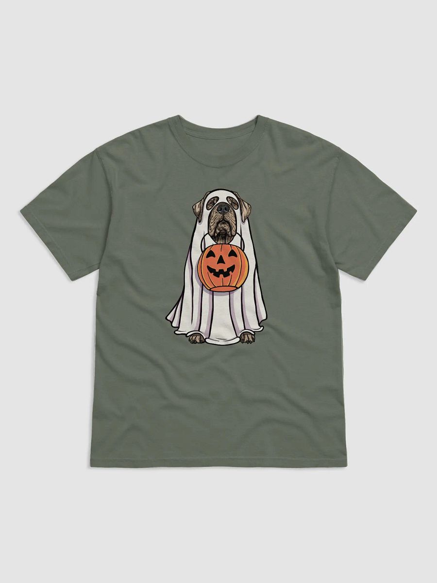 Funny Halloween Neapolitan Mastiff T-Shirt | Funny Dog Wearing a Ghost Costume and Holding a Pumpkin Basket product image (12)