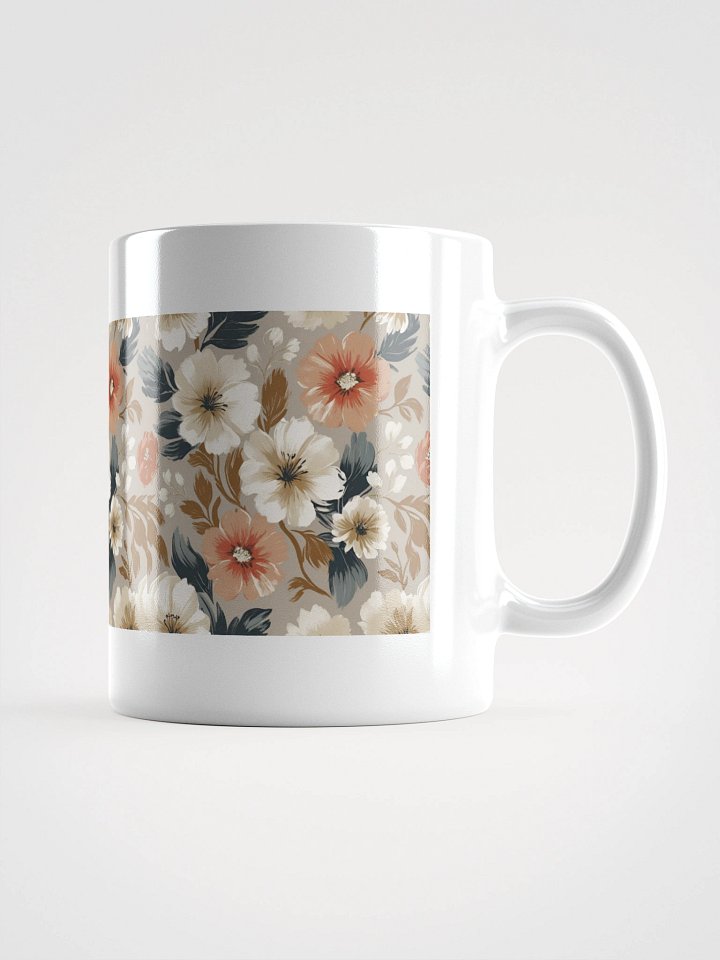 Floral Harmony White Glossy Mug product image (3)