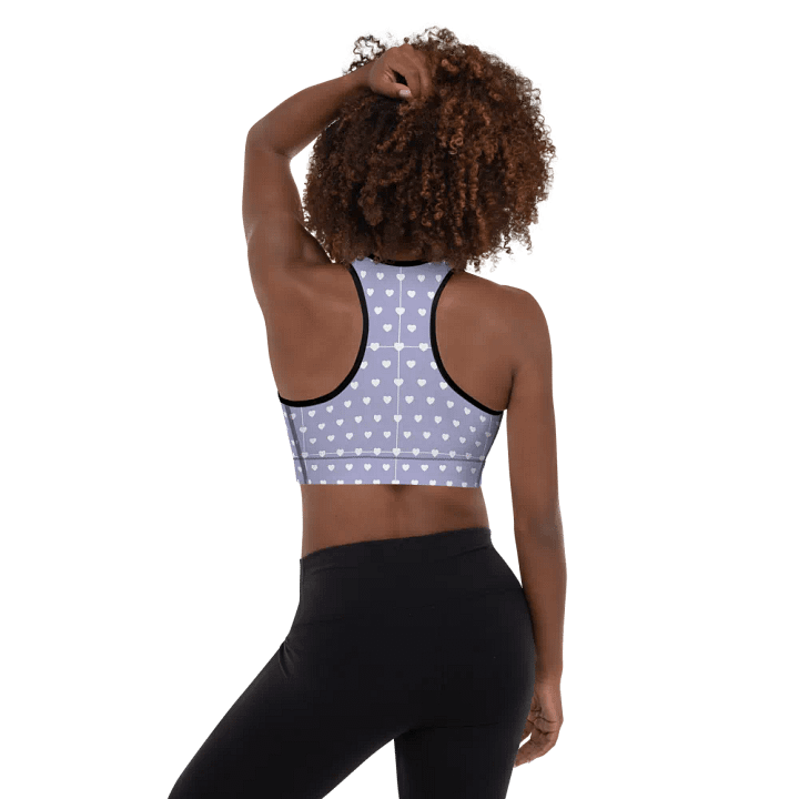 Pastel Heart Seamless Pattern Padded Sports Bra - V14 product image (1)