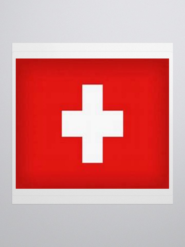 Exclusive Switzerland Flag Kiss-Cut Stickers - High-Quality Vinyl, Multiple Sizes product image (3)