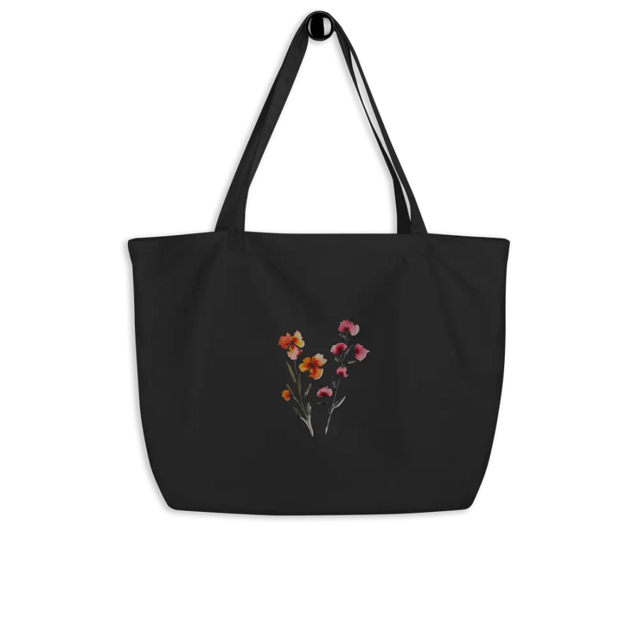 watercolor Floral on black beauty product image (4)