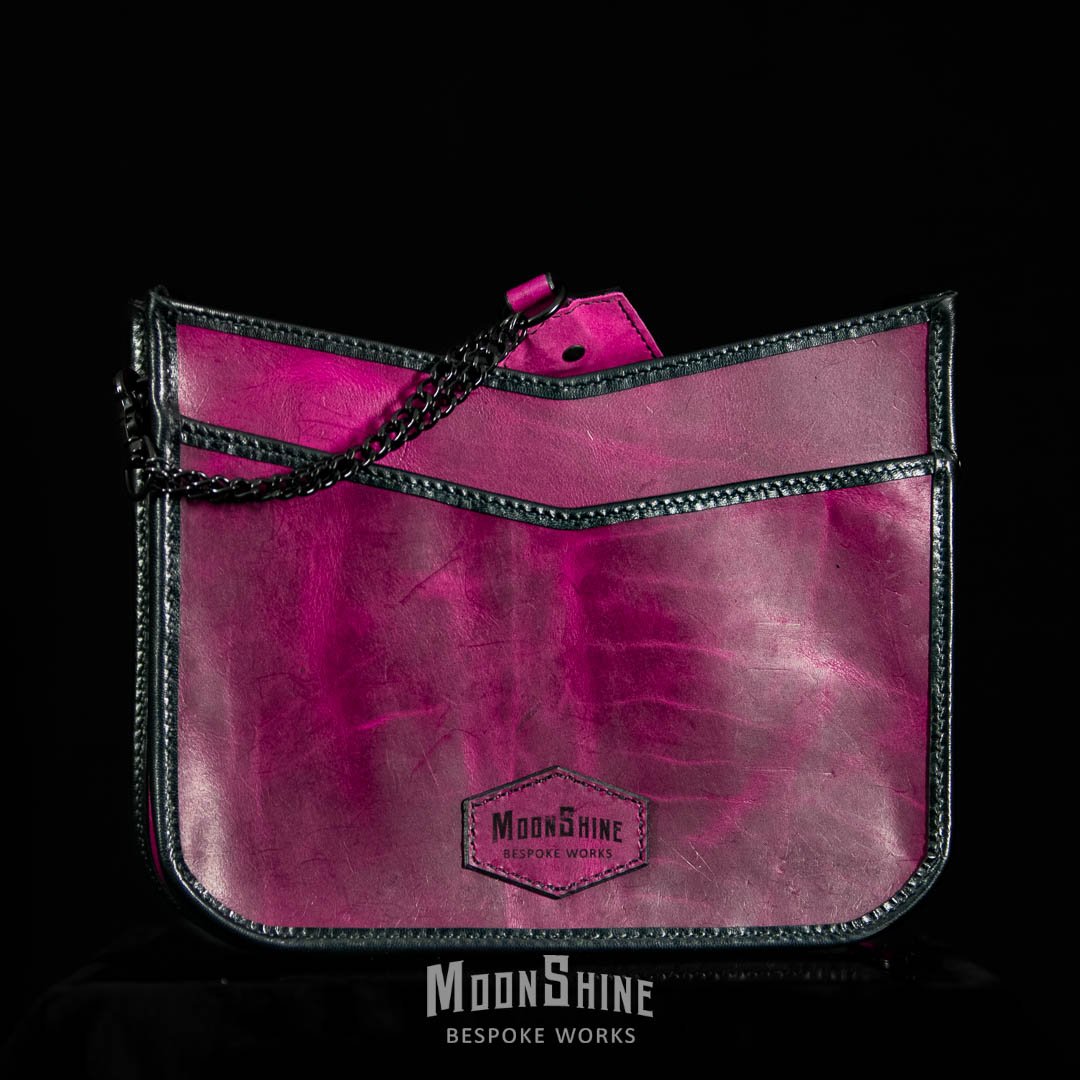 Pink Acid Wash Hair-On Cowhide Shoulder Tote Bag product image (3)