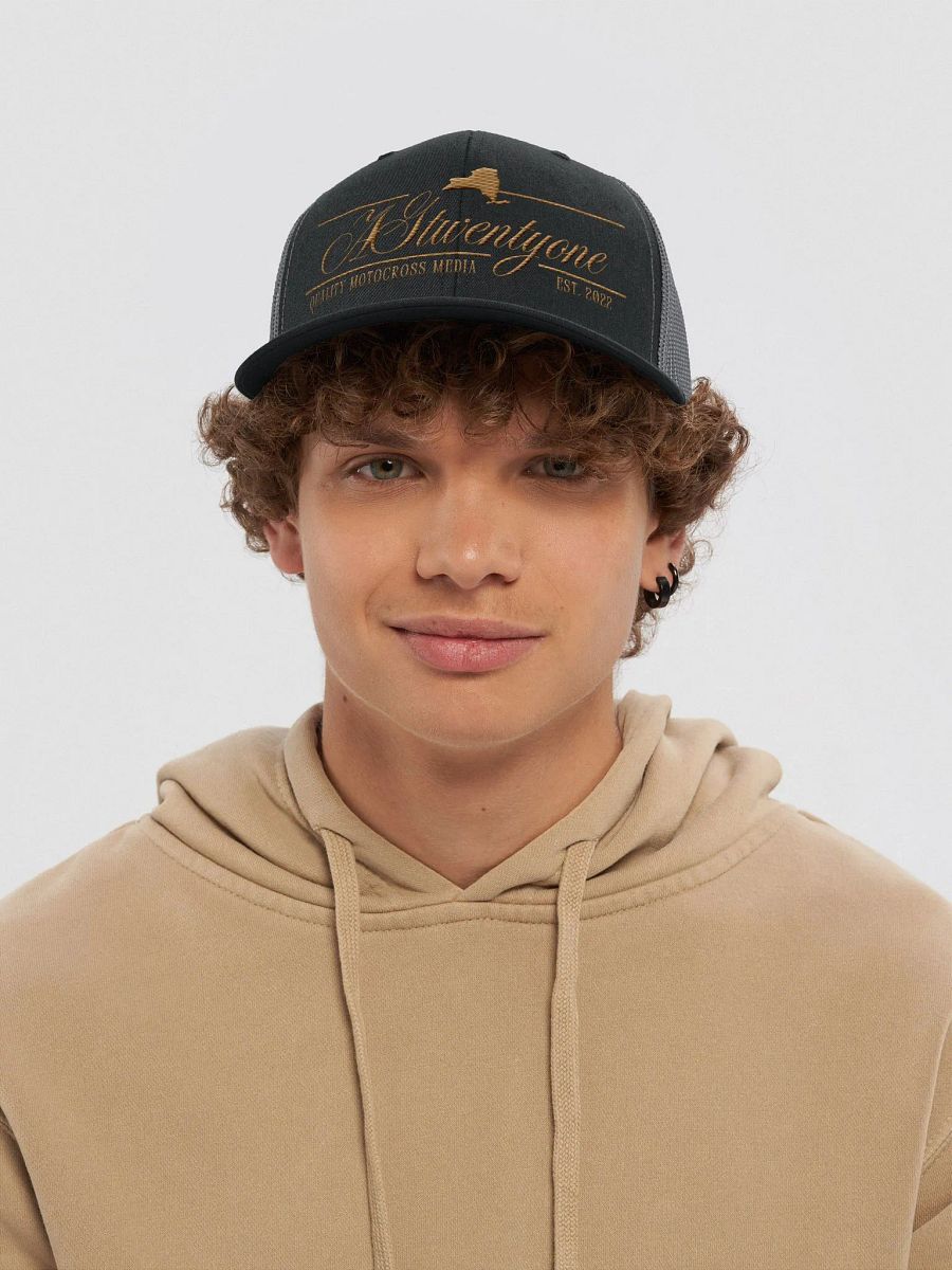 AG21 Script Trucker Hat (Brown) product image (29)