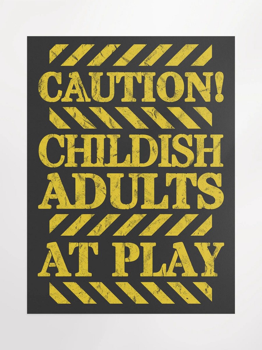 CAUTION SIGN GAME ROOM POSTER FOR BOARD GAMERS 18