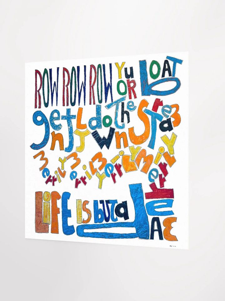 Row Row Row Your Boat Poster (18" x 18") product image (3)