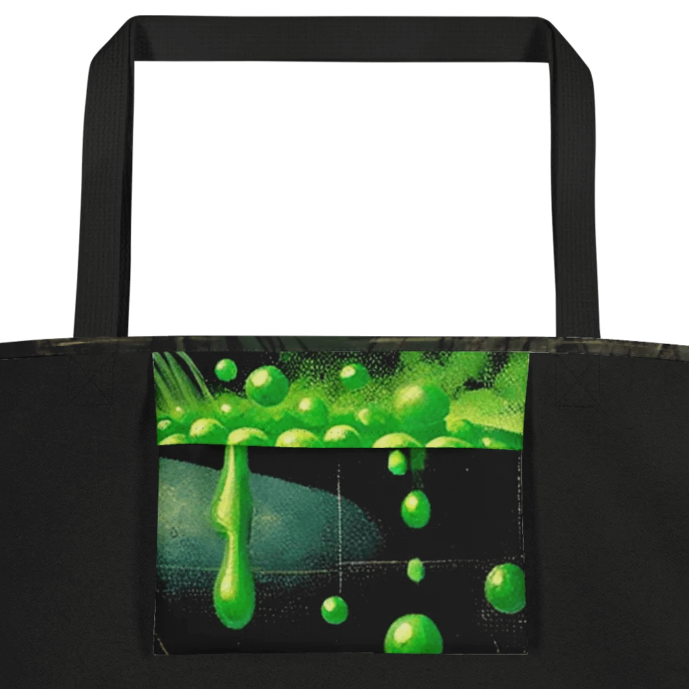 Cauldron Monster Large Halloween Tote Bag (Distressed Look) product image (2)