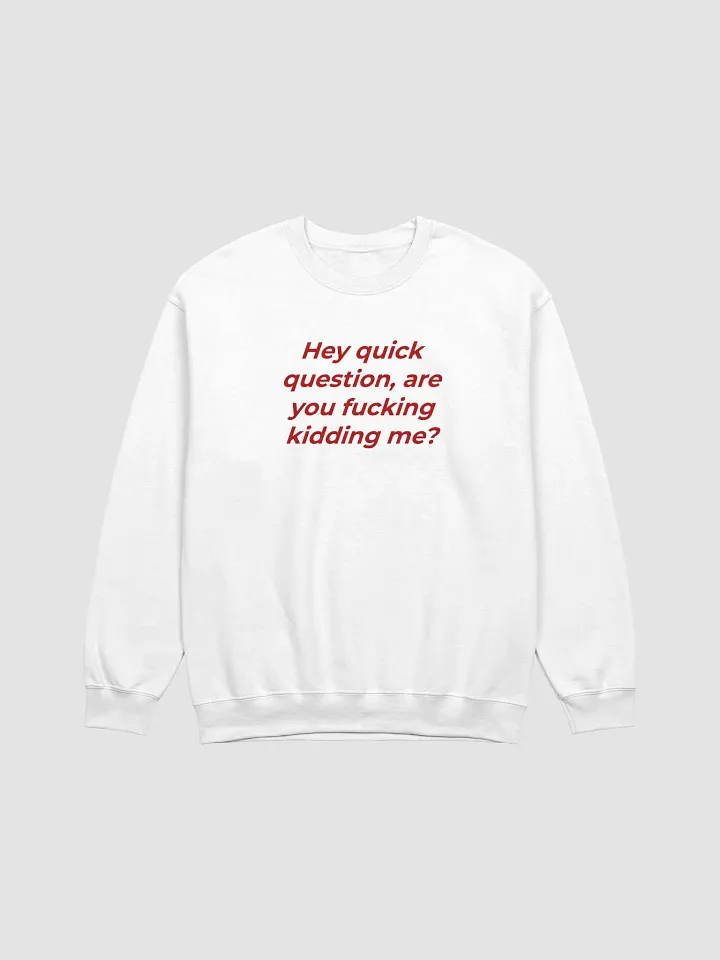 Hey Quick Question, Are You Fucking Kidding Me Sweatshirt product image (1)