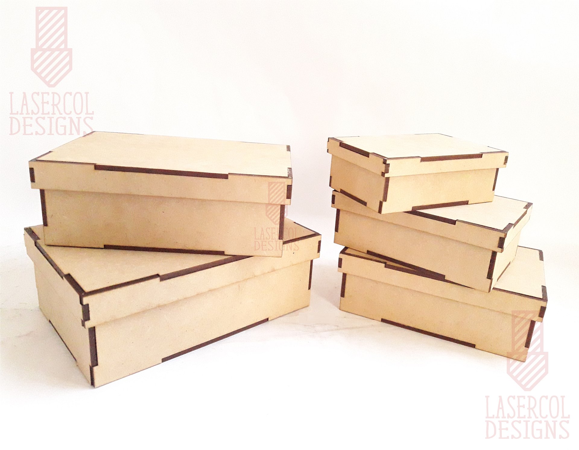 Boxes Set 4 (5 sizes) - Laser Cut Files product image (2)