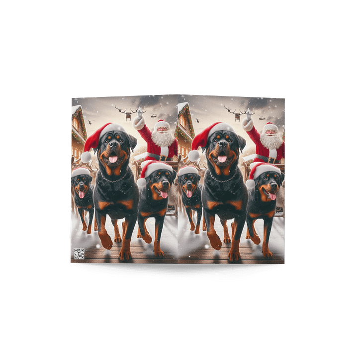 Rottweiler Santa Paws Greeting Card product image (4)
