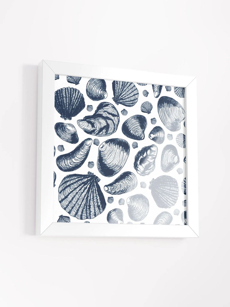 New England Tidal Treasures | Navy on White | by Monique Faella Designs™ | Framed Coastal Wall Art | Museum-Quality Print product image (4)