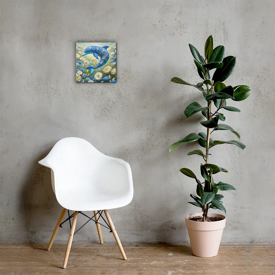 Flower Dolphin Wall Art product image (6)