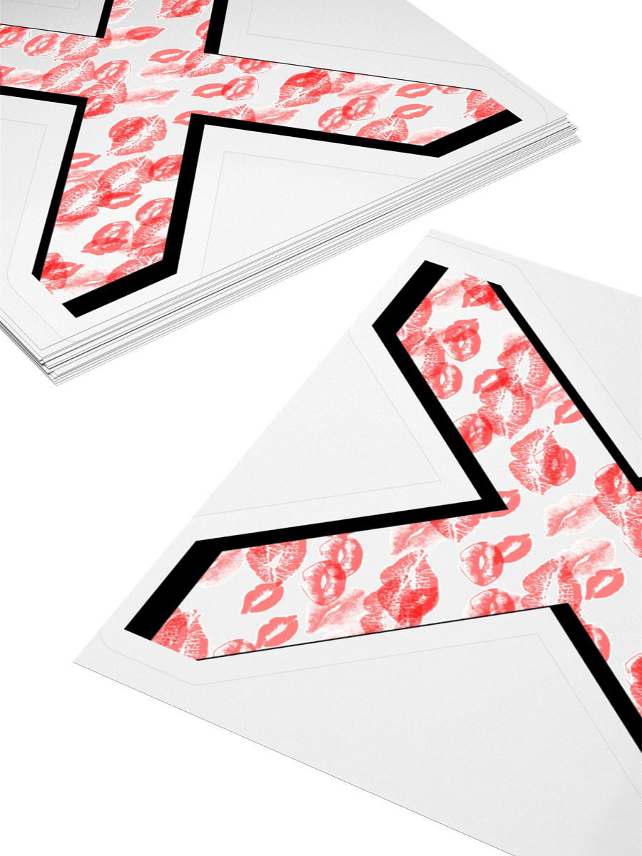 White X Red Lipstick Kisses | Kiss-cut Sticker product image (4)