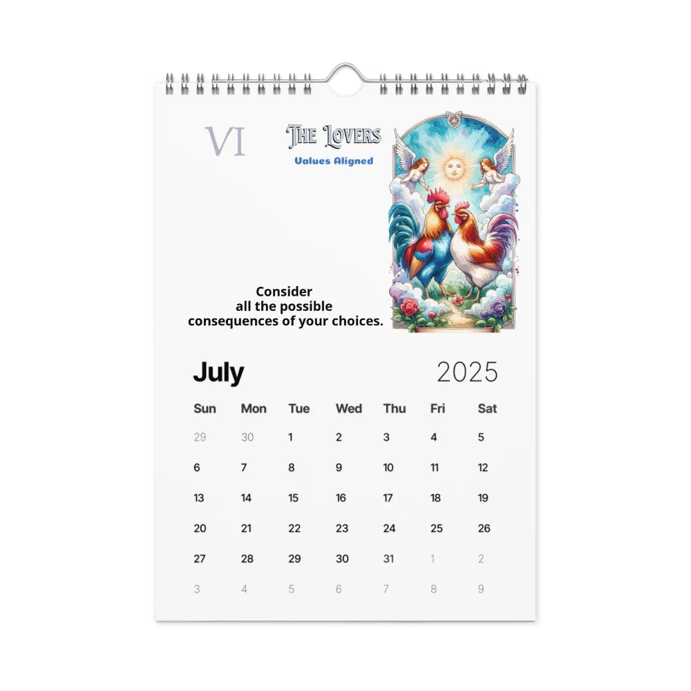 Chicken Tarot Inspiration 12 Month Wall Calendar product image (12)
