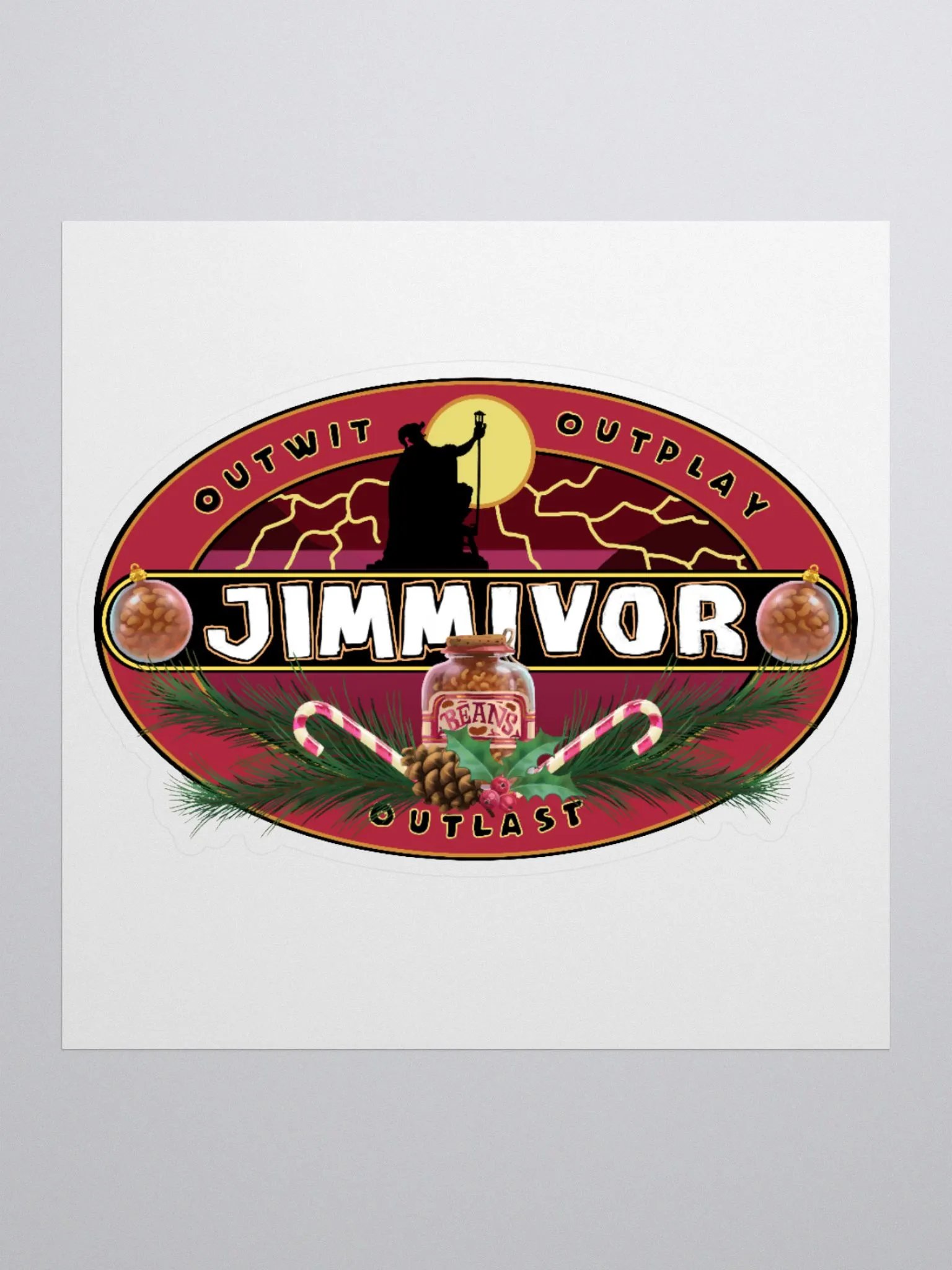 Jimmivor Game Show - Kiss Cut Parody Logo product image (1)