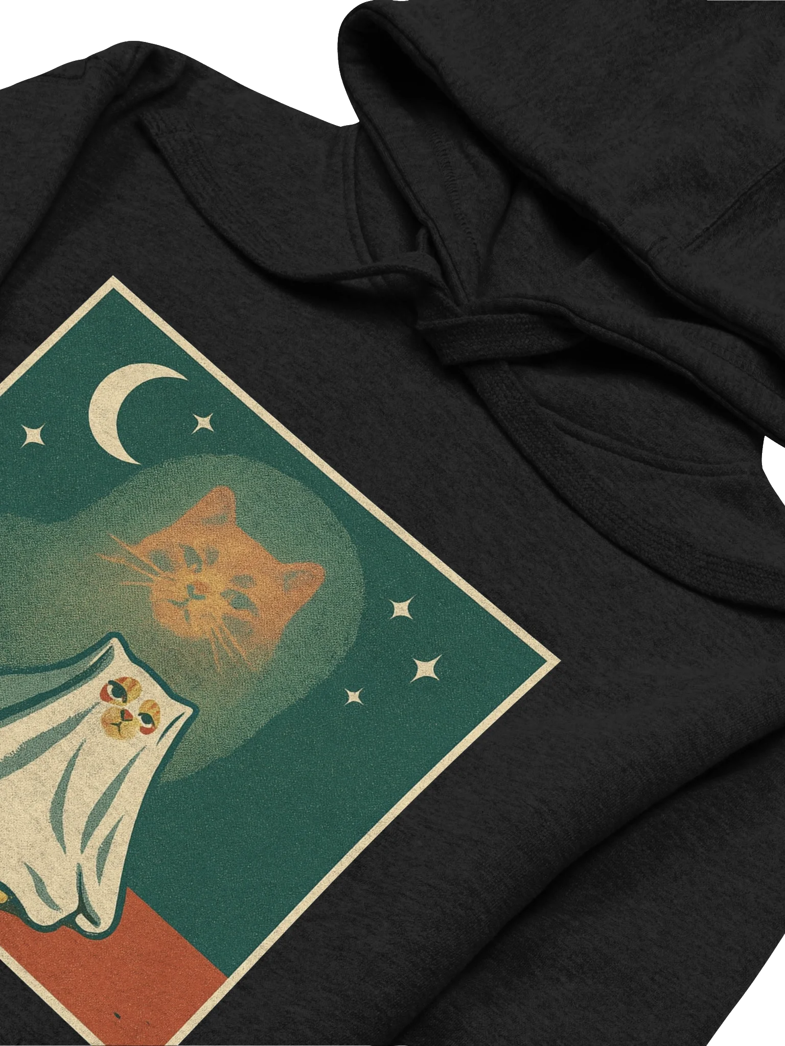 Ghost Cat Meme Funny Halloween Men Women Kids Hoodie product image (33)