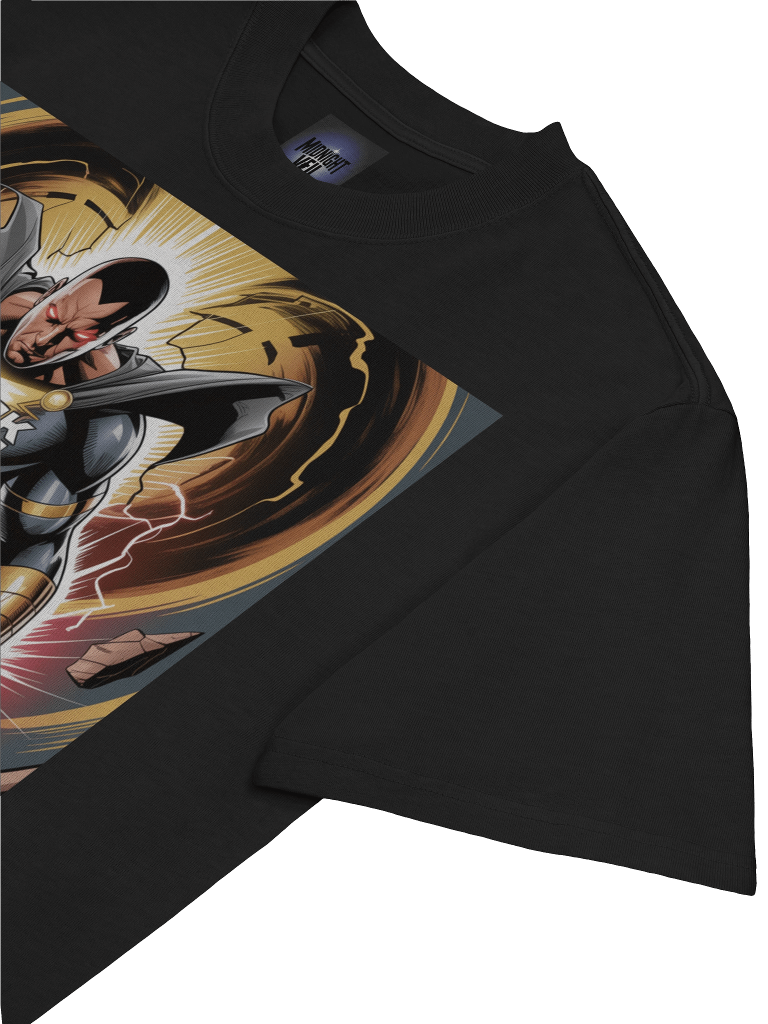 Black Adam Kahndaq Fury Oversized Faded T-Shirt – Shazam Lightning Eclipse product image (7)