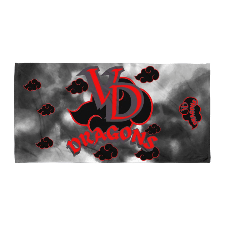 valerian dragons towel (blackXred trim) product image (1)