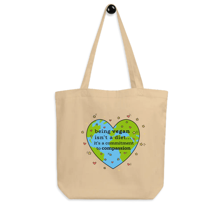 “Being Vegan Isn’t a Diet” Organic Tote Bag product image (1)