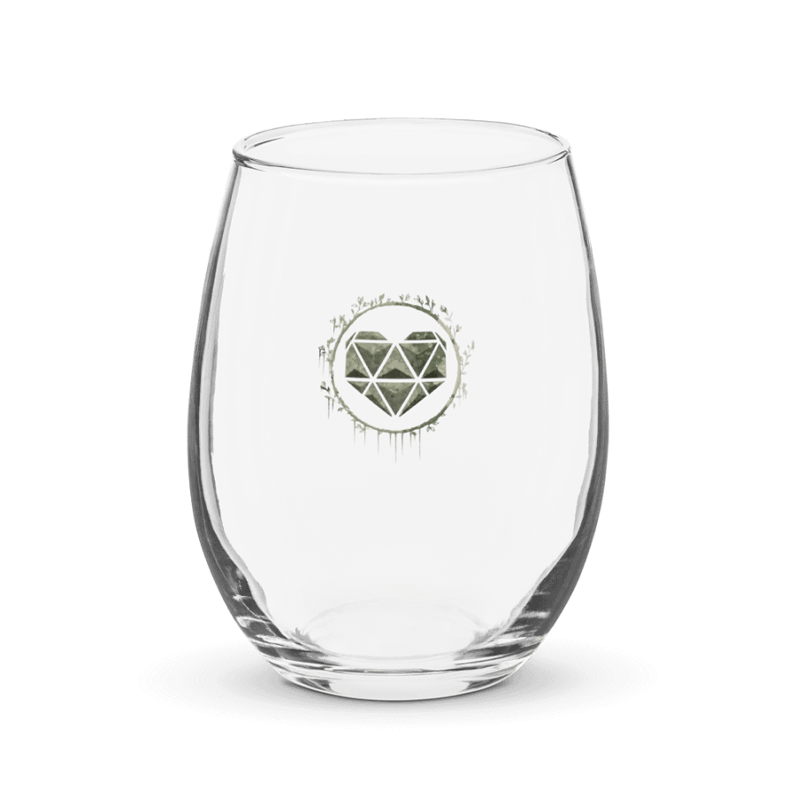 Green Heart stemless wine glass product image (2)