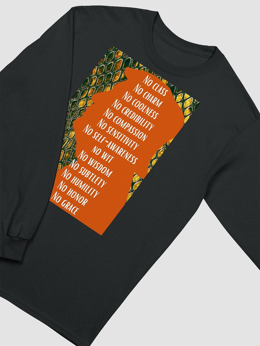 No Class, No Charm, No Coolness Donald Trump Silouhette Long Sleeve Tee product image (3)