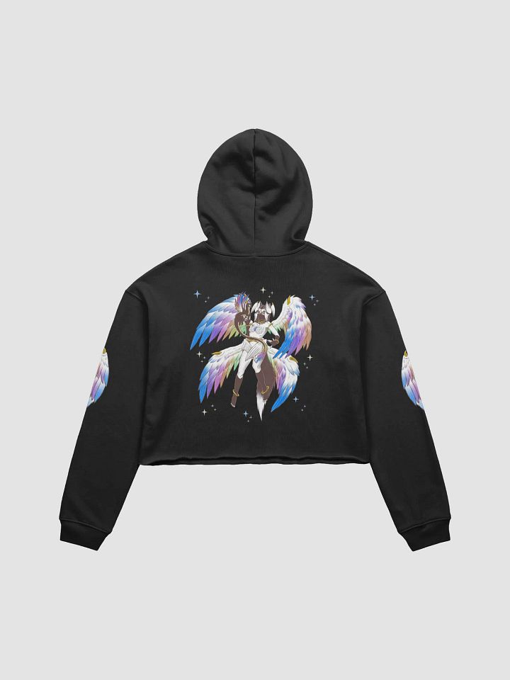 Rainbow Pride Angel Cropped Hoodie product image (1)