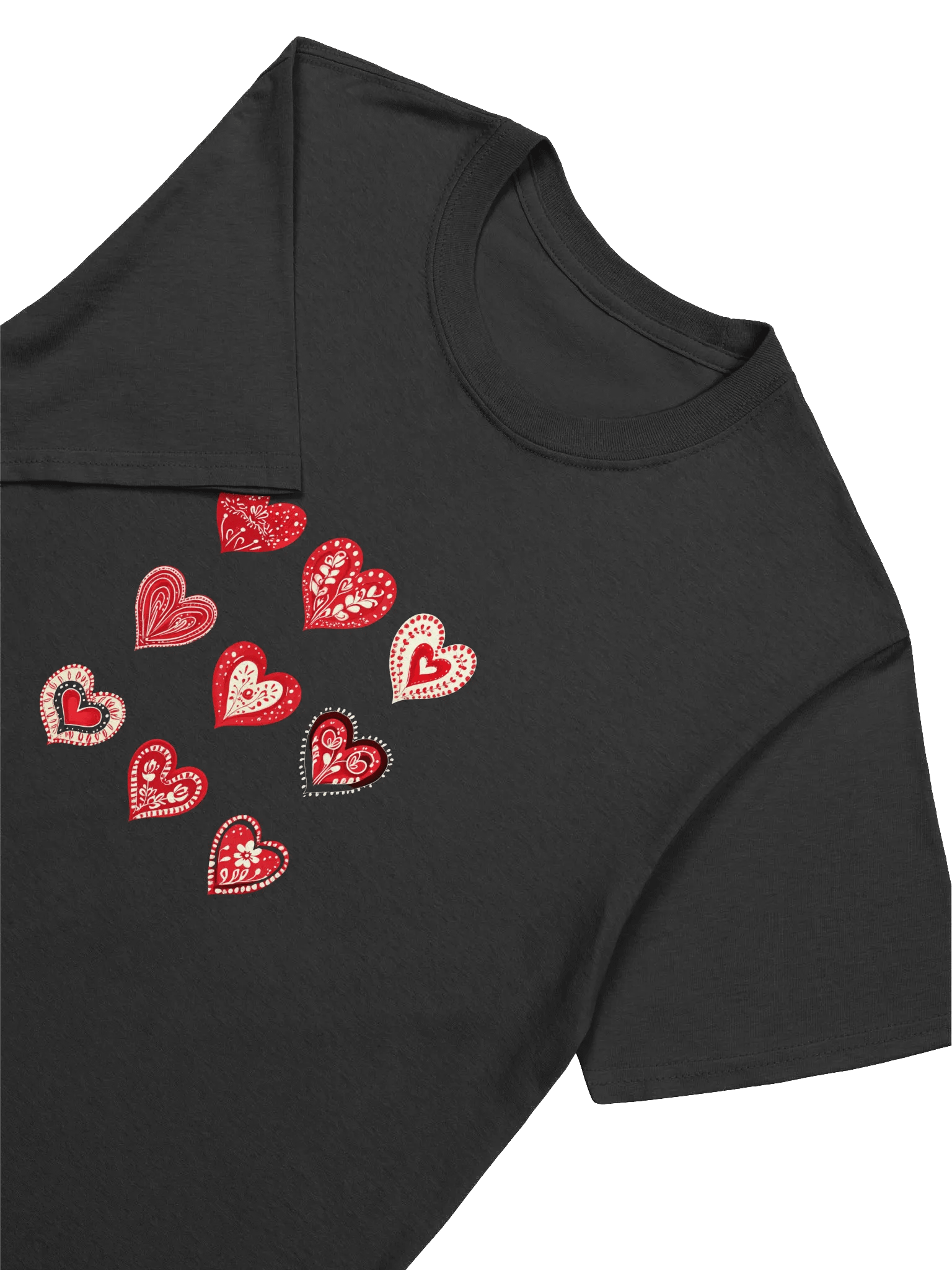 Folk Style Hearts For Valentine’s Day Unisex T-Shirt product image (3)