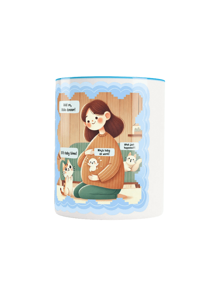 Ninja Baby at Work! Pregnancy Blue Mug product image (1)