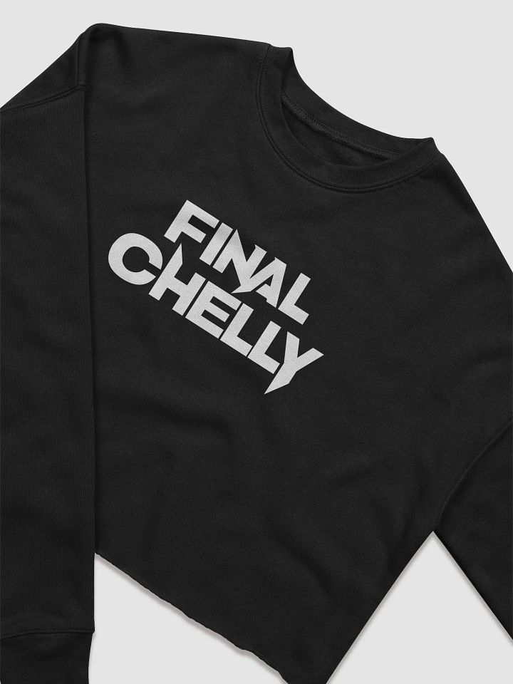 Final Chelly Logo Womens Fleece Crop Top Printed Sweatshirt product image (2)
