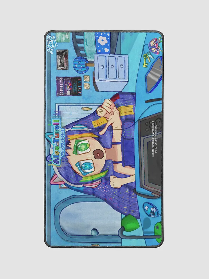 Cute Lil Bro Gamer Desk Mat product image (1)