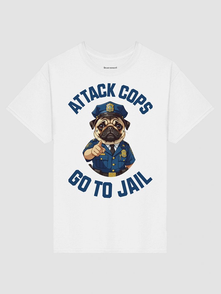 Unapologetic Truth: "Attack Cops Go to Jail" Tee - Blue Ink product image (2)