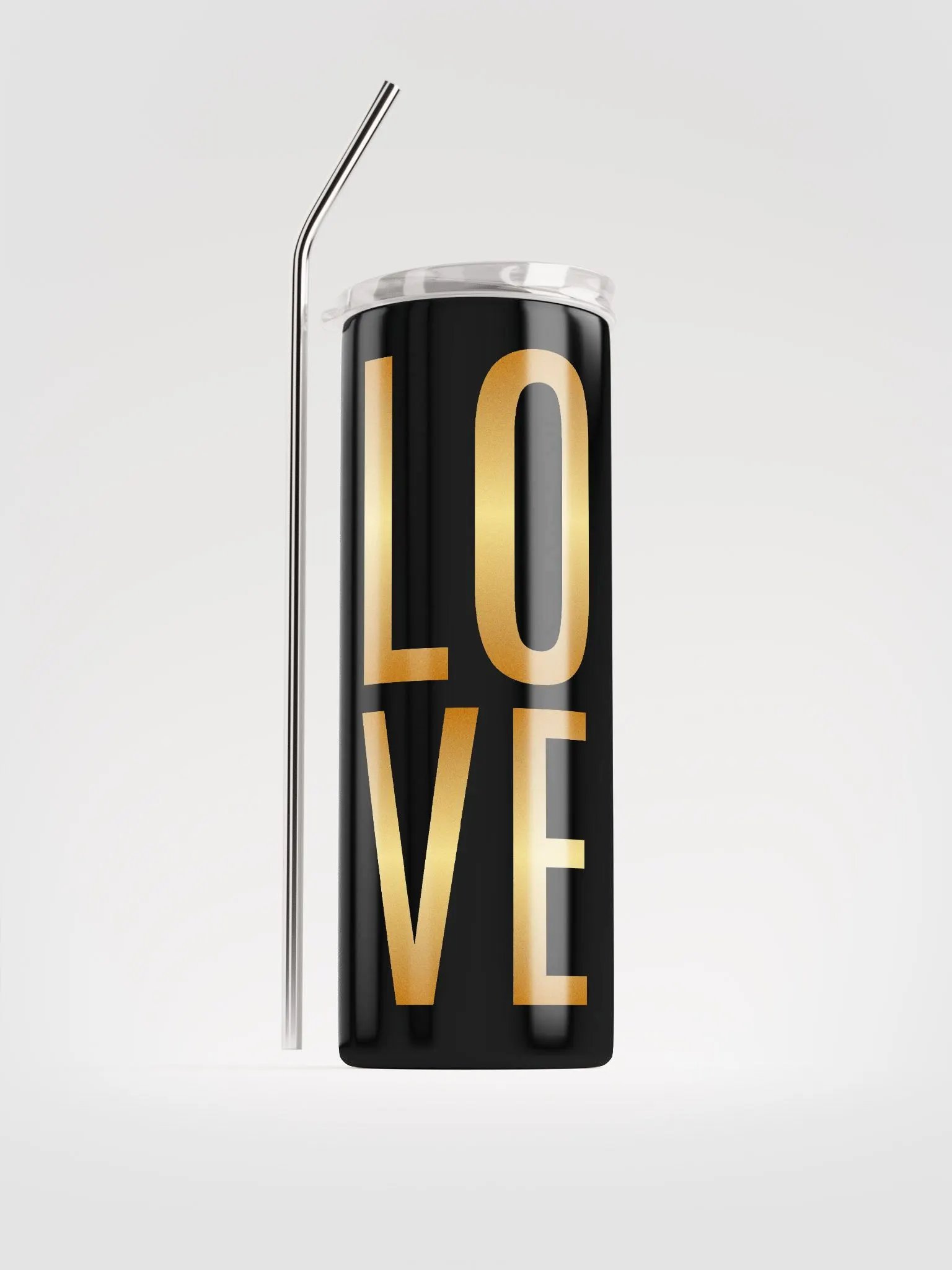 Golden LOVE Stainless Steel Tumbler: Radiate Love this Valentine's Day product image (1)