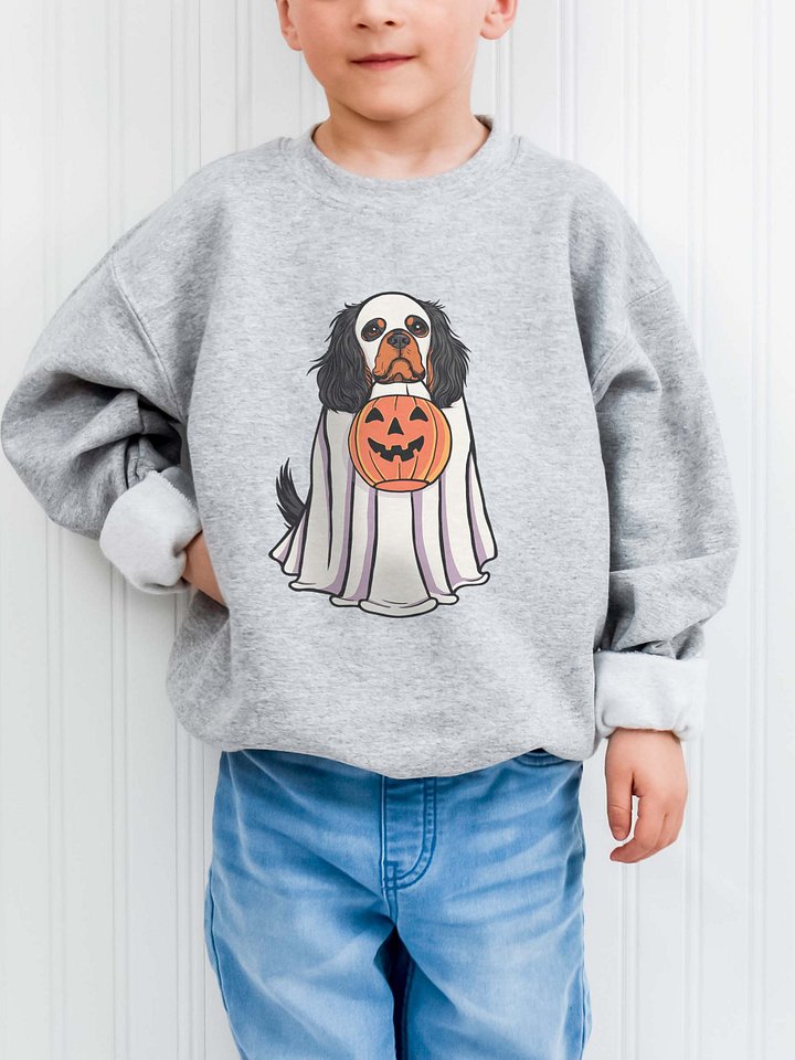 Halloween Cavalier King Charles Spaniel(Black & Tan) Youth Sweatshirt product image (1)