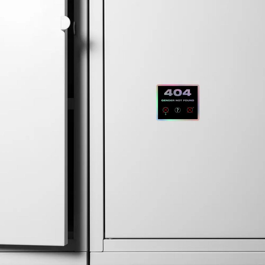 404 Gender Not Found Holo Sticker product image (4)