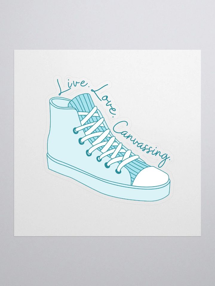 Live Love Canvassing Shoe Kiss Cut Sticker product image (1)