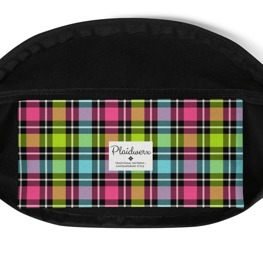 Neon Checkered Plaid Fanny Pack product image (6)