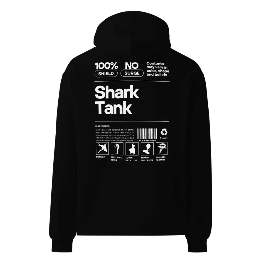 SHRKTNK Nutritional Facts Unisex Oversized Hoodie product image (3)