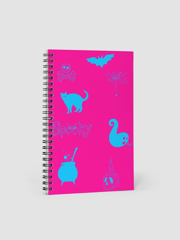 Spooky Blue and Pink Neon Spiral Notebook product image (1)