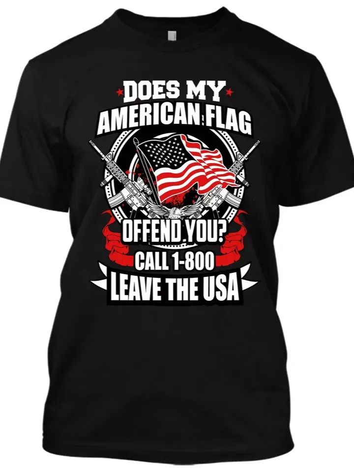 American flag offend you 2nd Amendment trump Shirt Gun Rights Patriotic T-shirt product image (1)