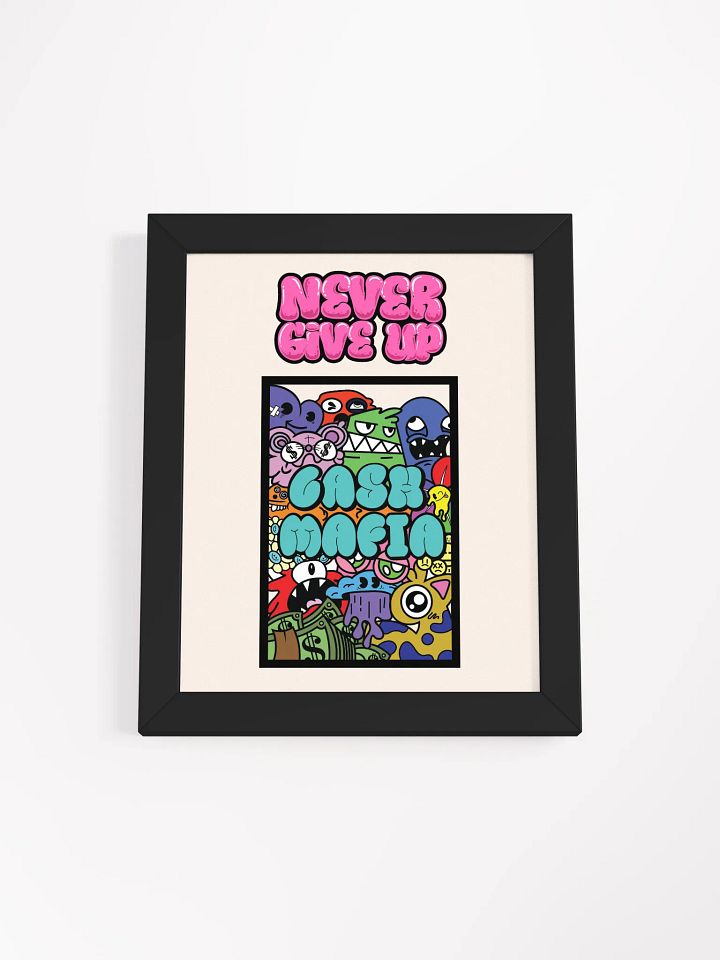 NEVER GIVE UP FRAMED POSTER💙 product image (2)