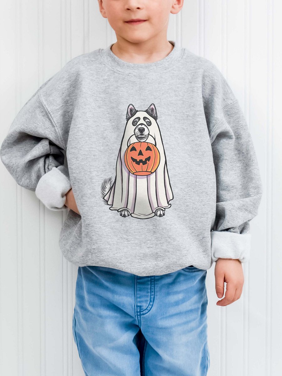Halloween Alaskan Malamute(Black & White) Youth Sweatshirt product image (1)