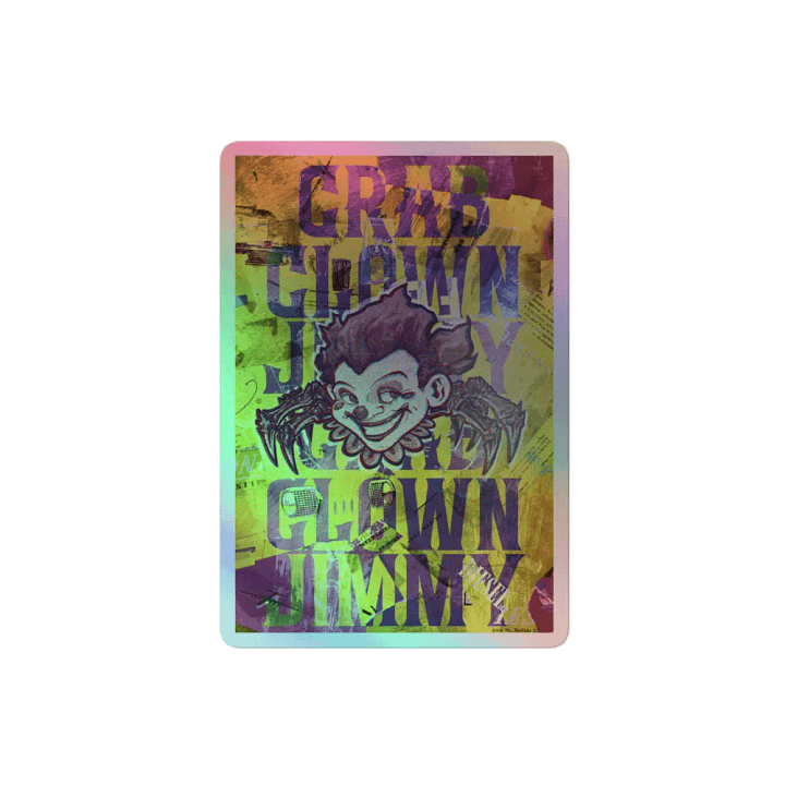 Crab Clown Jimmy Clipping Holo Sticker product image (2)